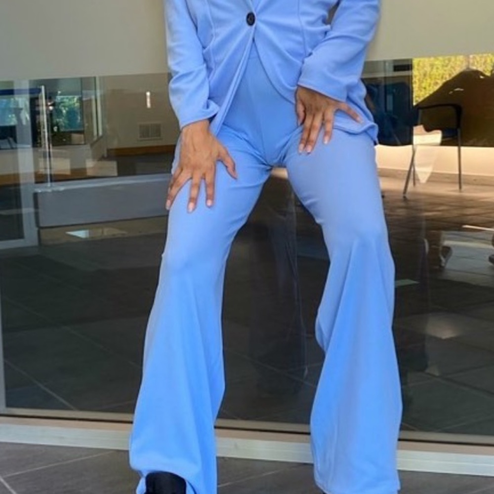 Wide leg trouser pants